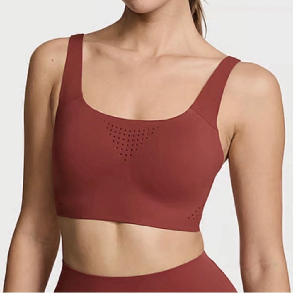 Victoria's Secret Seamless Scoop Bralette in Rust Red